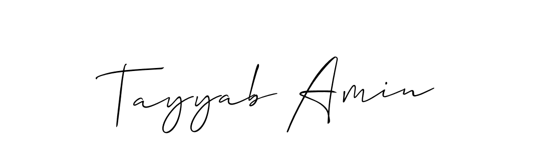 Use a signature maker to create a handwritten signature online. With this signature software, you can design (Allison_Script) your own signature for name Tayyab Amin. Tayyab Amin signature style 2 images and pictures png
