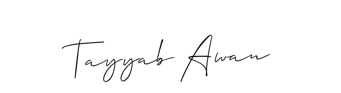 Also You can easily find your signature by using the search form. We will create Tayyab Awan name handwritten signature images for you free of cost using Allison_Script sign style. Tayyab Awan signature style 2 images and pictures png