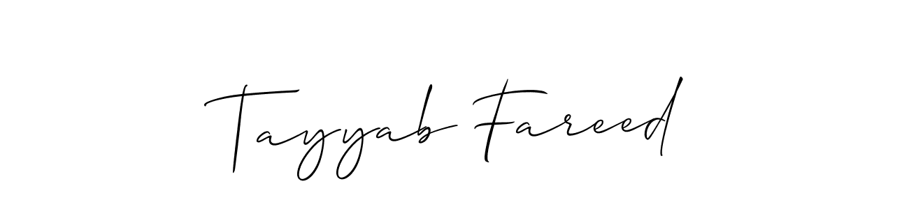 Make a beautiful signature design for name Tayyab Fareed. Use this online signature maker to create a handwritten signature for free. Tayyab Fareed signature style 2 images and pictures png