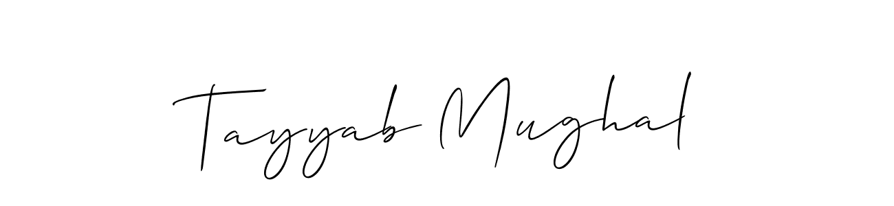 Design your own signature with our free online signature maker. With this signature software, you can create a handwritten (Allison_Script) signature for name Tayyab Mughal. Tayyab Mughal signature style 2 images and pictures png
