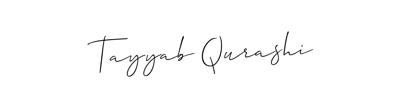 Use a signature maker to create a handwritten signature online. With this signature software, you can design (Allison_Script) your own signature for name Tayyab Qurashi. Tayyab Qurashi signature style 2 images and pictures png