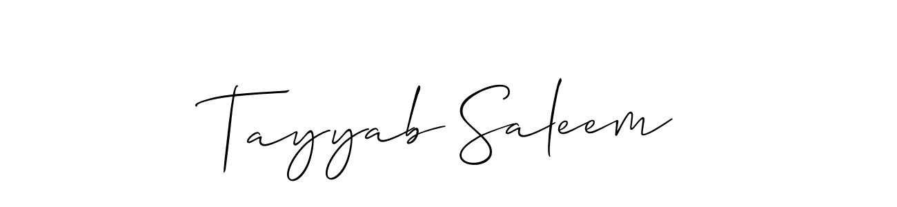 Similarly Allison_Script is the best handwritten signature design. Signature creator online .You can use it as an online autograph creator for name Tayyab Saleem. Tayyab Saleem signature style 2 images and pictures png