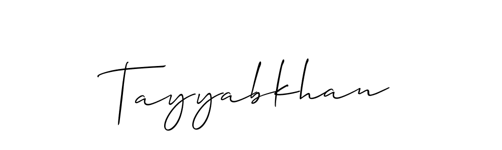 Design your own signature with our free online signature maker. With this signature software, you can create a handwritten (Allison_Script) signature for name Tayyabkhan. Tayyabkhan signature style 2 images and pictures png
