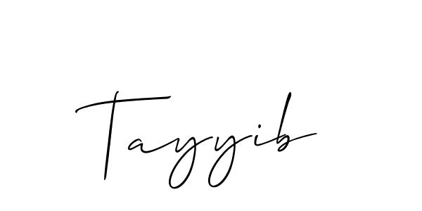 Best and Professional Signature Style for Tayyib. Allison_Script Best Signature Style Collection. Tayyib signature style 2 images and pictures png