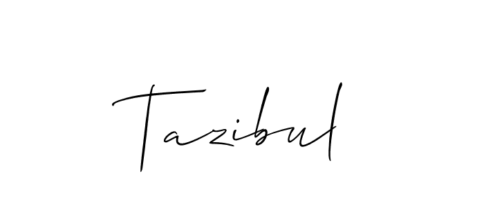 Allison_Script is a professional signature style that is perfect for those who want to add a touch of class to their signature. It is also a great choice for those who want to make their signature more unique. Get Tazibul name to fancy signature for free. Tazibul signature style 2 images and pictures png