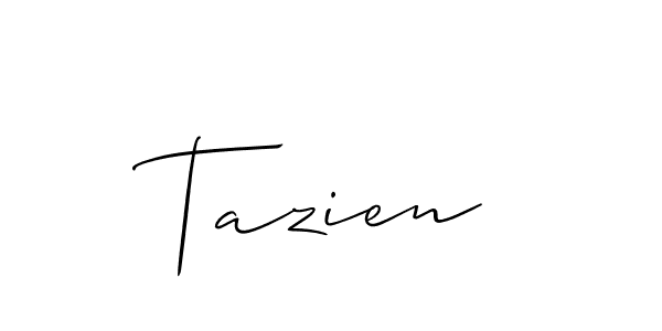 Once you've used our free online signature maker to create your best signature Allison_Script style, it's time to enjoy all of the benefits that Tazien name signing documents. Tazien signature style 2 images and pictures png