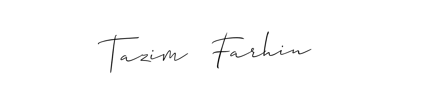 Best and Professional Signature Style for Tazim   Farhin. Allison_Script Best Signature Style Collection. Tazim   Farhin signature style 2 images and pictures png