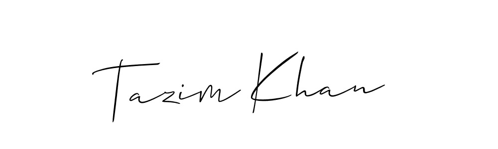 It looks lik you need a new signature style for name Tazim Khan. Design unique handwritten (Allison_Script) signature with our free signature maker in just a few clicks. Tazim Khan signature style 2 images and pictures png