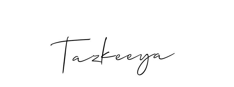 Similarly Allison_Script is the best handwritten signature design. Signature creator online .You can use it as an online autograph creator for name Tazkeeya. Tazkeeya signature style 2 images and pictures png