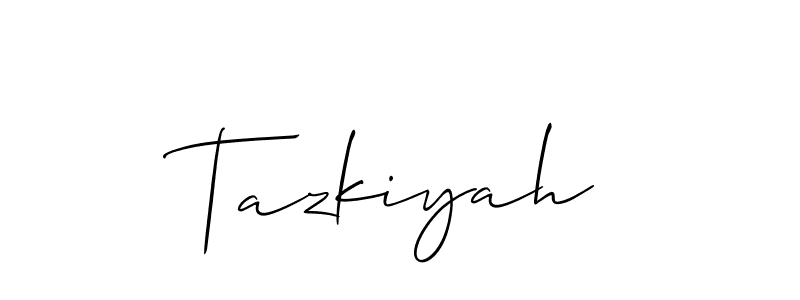 Similarly Allison_Script is the best handwritten signature design. Signature creator online .You can use it as an online autograph creator for name Tazkiyah. Tazkiyah signature style 2 images and pictures png