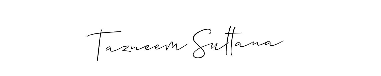 if you are searching for the best signature style for your name Tazneem Sultana. so please give up your signature search. here we have designed multiple signature styles  using Allison_Script. Tazneem Sultana signature style 2 images and pictures png