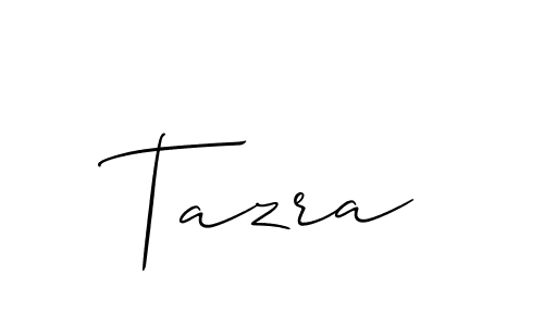 Make a beautiful signature design for name Tazra. With this signature (Allison_Script) style, you can create a handwritten signature for free. Tazra signature style 2 images and pictures png