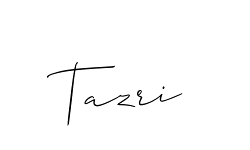 How to make Tazri name signature. Use Allison_Script style for creating short signs online. This is the latest handwritten sign. Tazri signature style 2 images and pictures png