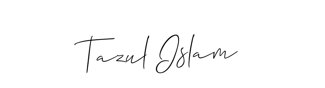 Use a signature maker to create a handwritten signature online. With this signature software, you can design (Allison_Script) your own signature for name Tazul Islam. Tazul Islam signature style 2 images and pictures png