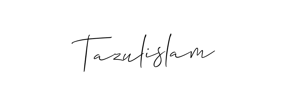 Create a beautiful signature design for name Tazulislam. With this signature (Allison_Script) fonts, you can make a handwritten signature for free. Tazulislam signature style 2 images and pictures png