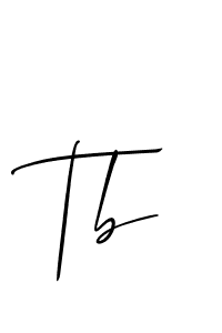 Create a beautiful signature design for name Tb. With this signature (Allison_Script) fonts, you can make a handwritten signature for free. Tb signature style 2 images and pictures png