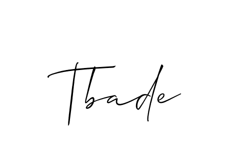 Once you've used our free online signature maker to create your best signature Allison_Script style, it's time to enjoy all of the benefits that Tbade name signing documents. Tbade signature style 2 images and pictures png