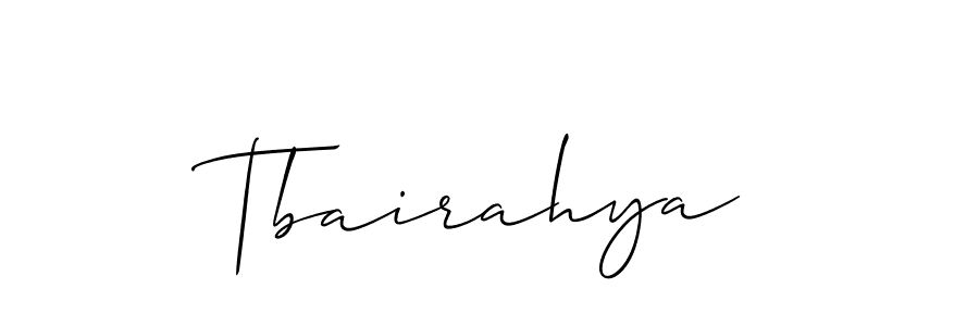 Also You can easily find your signature by using the search form. We will create Tbairahya name handwritten signature images for you free of cost using Allison_Script sign style. Tbairahya signature style 2 images and pictures png