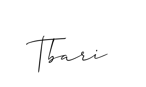 Tbari stylish signature style. Best Handwritten Sign (Allison_Script) for my name. Handwritten Signature Collection Ideas for my name Tbari. Tbari signature style 2 images and pictures png