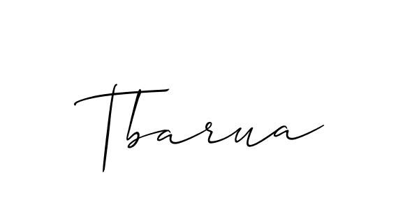 How to make Tbarua signature? Allison_Script is a professional autograph style. Create handwritten signature for Tbarua name. Tbarua signature style 2 images and pictures png