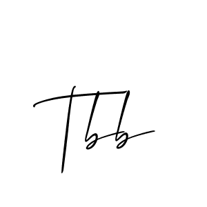 Design your own signature with our free online signature maker. With this signature software, you can create a handwritten (Allison_Script) signature for name Tbb. Tbb signature style 2 images and pictures png