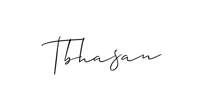 How to Draw Tbhasan signature style? Allison_Script is a latest design signature styles for name Tbhasan. Tbhasan signature style 2 images and pictures png