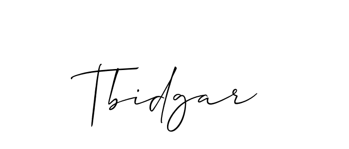 Use a signature maker to create a handwritten signature online. With this signature software, you can design (Allison_Script) your own signature for name Tbidgar. Tbidgar signature style 2 images and pictures png