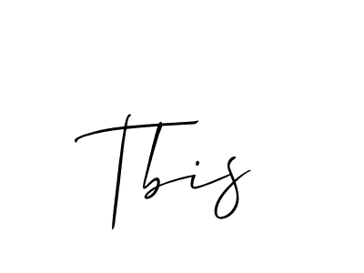 Create a beautiful signature design for name Tbis. With this signature (Allison_Script) fonts, you can make a handwritten signature for free. Tbis signature style 2 images and pictures png