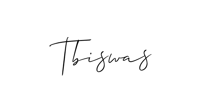 Make a beautiful signature design for name Tbiswas. With this signature (Allison_Script) style, you can create a handwritten signature for free. Tbiswas signature style 2 images and pictures png