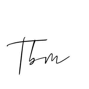 It looks lik you need a new signature style for name Tbm. Design unique handwritten (Allison_Script) signature with our free signature maker in just a few clicks. Tbm signature style 2 images and pictures png