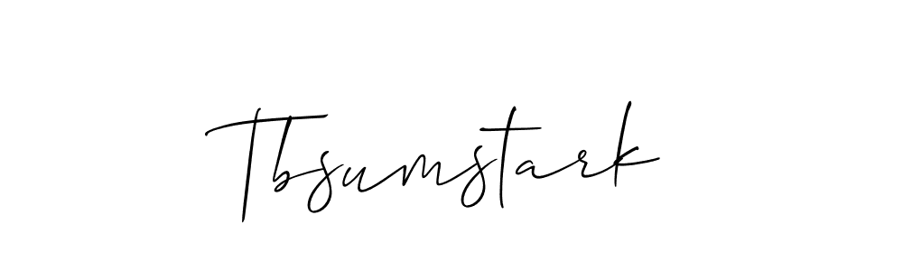 How to Draw Tbsumstark signature style? Allison_Script is a latest design signature styles for name Tbsumstark. Tbsumstark signature style 2 images and pictures png