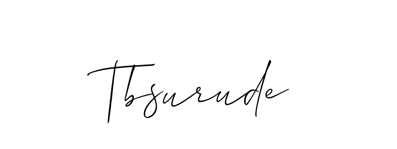 Also You can easily find your signature by using the search form. We will create Tbsurude name handwritten signature images for you free of cost using Allison_Script sign style. Tbsurude signature style 2 images and pictures png