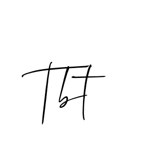 How to make Tbt signature? Allison_Script is a professional autograph style. Create handwritten signature for Tbt name. Tbt signature style 2 images and pictures png