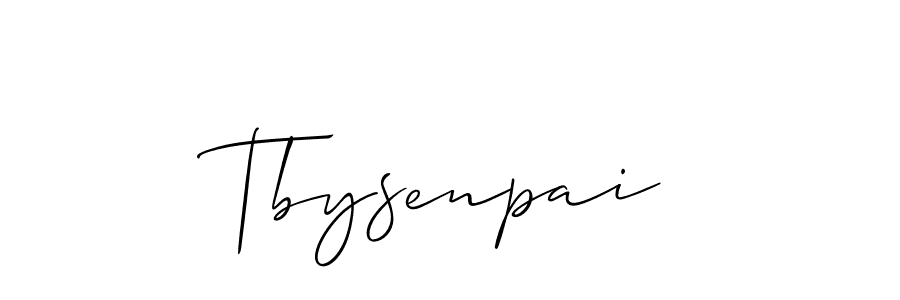 Make a beautiful signature design for name Tbysenpai. With this signature (Allison_Script) style, you can create a handwritten signature for free. Tbysenpai signature style 2 images and pictures png