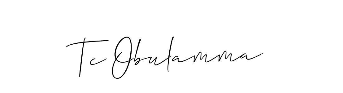 Similarly Allison_Script is the best handwritten signature design. Signature creator online .You can use it as an online autograph creator for name Tc Obulamma. Tc Obulamma signature style 2 images and pictures png