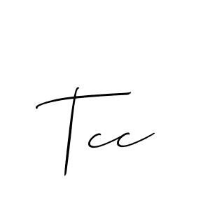 The best way (Allison_Script) to make a short signature is to pick only two or three words in your name. The name Tcc include a total of six letters. For converting this name. Tcc signature style 2 images and pictures png