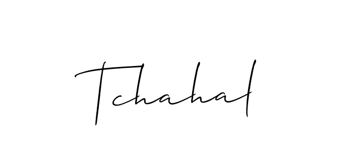 The best way (Allison_Script) to make a short signature is to pick only two or three words in your name. The name Tchahal include a total of six letters. For converting this name. Tchahal signature style 2 images and pictures png