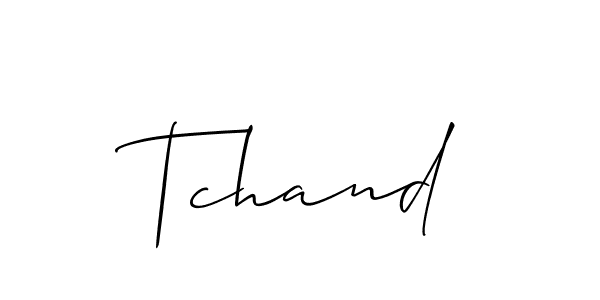 Tchand stylish signature style. Best Handwritten Sign (Allison_Script) for my name. Handwritten Signature Collection Ideas for my name Tchand. Tchand signature style 2 images and pictures png