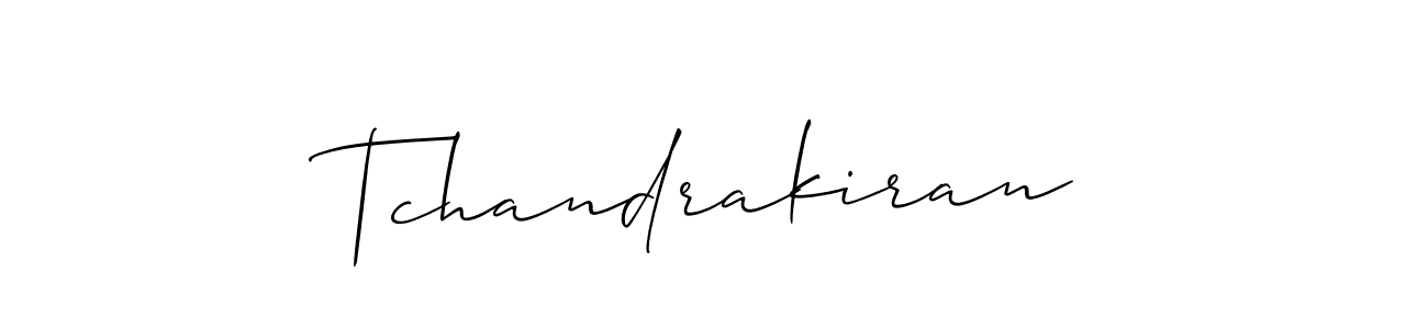 Also we have Tchandrakiran name is the best signature style. Create professional handwritten signature collection using Allison_Script autograph style. Tchandrakiran signature style 2 images and pictures png