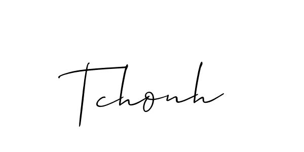 How to Draw Tchonh signature style? Allison_Script is a latest design signature styles for name Tchonh. Tchonh signature style 2 images and pictures png