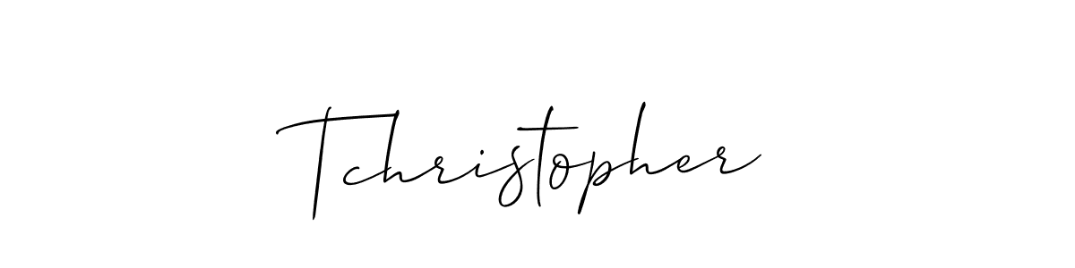 Allison_Script is a professional signature style that is perfect for those who want to add a touch of class to their signature. It is also a great choice for those who want to make their signature more unique. Get Tchristopher name to fancy signature for free. Tchristopher signature style 2 images and pictures png