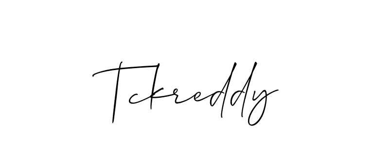 Make a short Tckreddy signature style. Manage your documents anywhere anytime using Allison_Script. Create and add eSignatures, submit forms, share and send files easily. Tckreddy signature style 2 images and pictures png