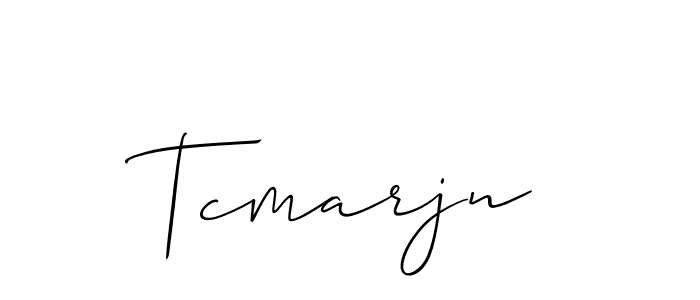 Design your own signature with our free online signature maker. With this signature software, you can create a handwritten (Allison_Script) signature for name Tcmarjn. Tcmarjn signature style 2 images and pictures png