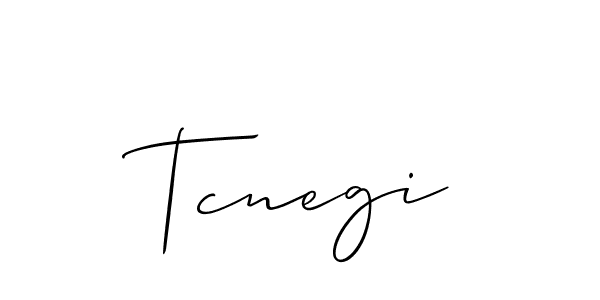 How to make Tcnegi signature? Allison_Script is a professional autograph style. Create handwritten signature for Tcnegi name. Tcnegi signature style 2 images and pictures png