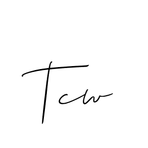 How to make Tcw name signature. Use Allison_Script style for creating short signs online. This is the latest handwritten sign. Tcw signature style 2 images and pictures png