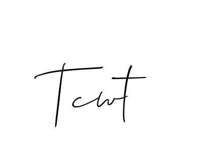 It looks lik you need a new signature style for name Tcwt. Design unique handwritten (Allison_Script) signature with our free signature maker in just a few clicks. Tcwt signature style 2 images and pictures png