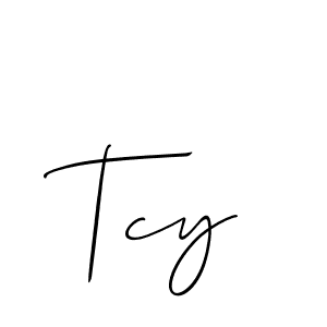 if you are searching for the best signature style for your name Tcy. so please give up your signature search. here we have designed multiple signature styles  using Allison_Script. Tcy signature style 2 images and pictures png