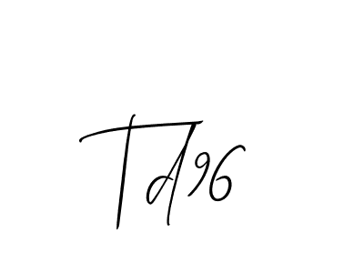 Design your own signature with our free online signature maker. With this signature software, you can create a handwritten (Allison_Script) signature for name Td96. Td96 signature style 2 images and pictures png