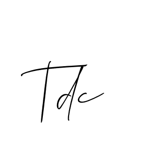 Make a short Tdc signature style. Manage your documents anywhere anytime using Allison_Script. Create and add eSignatures, submit forms, share and send files easily. Tdc signature style 2 images and pictures png