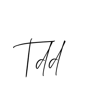 How to make Tdd name signature. Use Allison_Script style for creating short signs online. This is the latest handwritten sign. Tdd signature style 2 images and pictures png